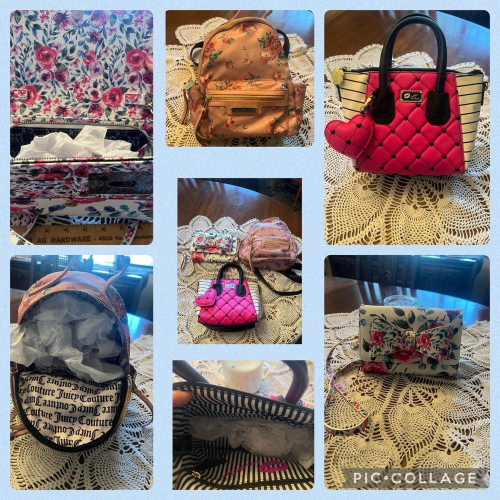 3 Pursue bundle 2 Betsy Johnston purses and 1 juicy couture backpack
